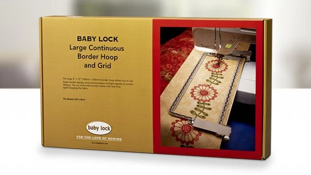 Baby Lock Large Continuous Embroidery Hoop And Grid (4" X 12") 3 Baby Lock Large Continuous Embroidery Hoop And Grid (4" X 12")