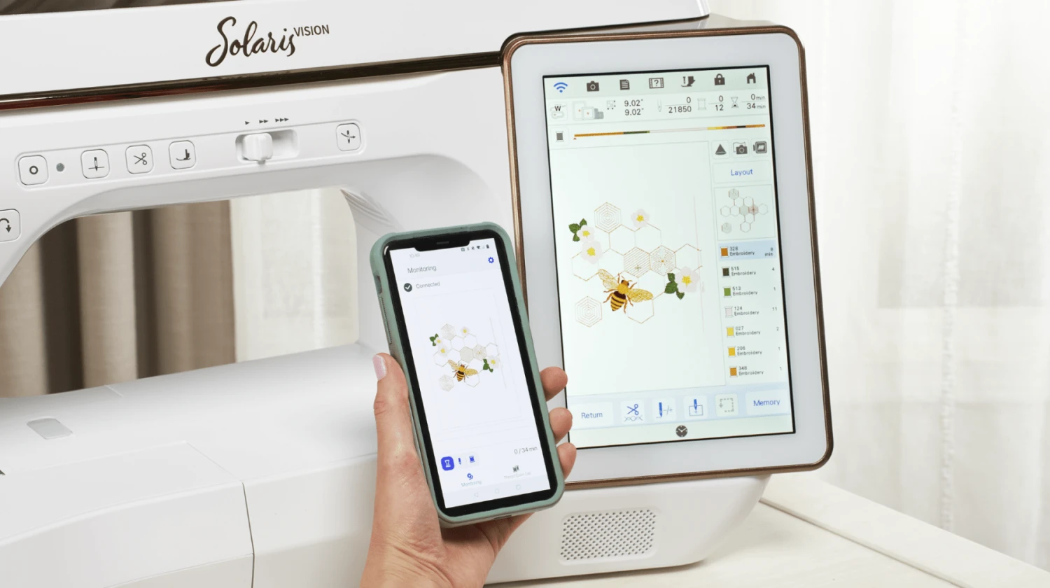 Baby Lock Solaris Vision Sewing, Quilting & Embroidery Machine - With FREE Online Classes & Inspirational Guide (BA-LOK60D + STWB-BLSA) 11 Baby Lock Solaris Vision Sewing, Quilting & Embroidery Machine - With FREE Online Classes & Inspirational Guide (BA-LOK60D + STWB-BLSA) - Image 9