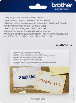 Brother ScanNCut Calligraphy Font Collection - Gothic & Unical