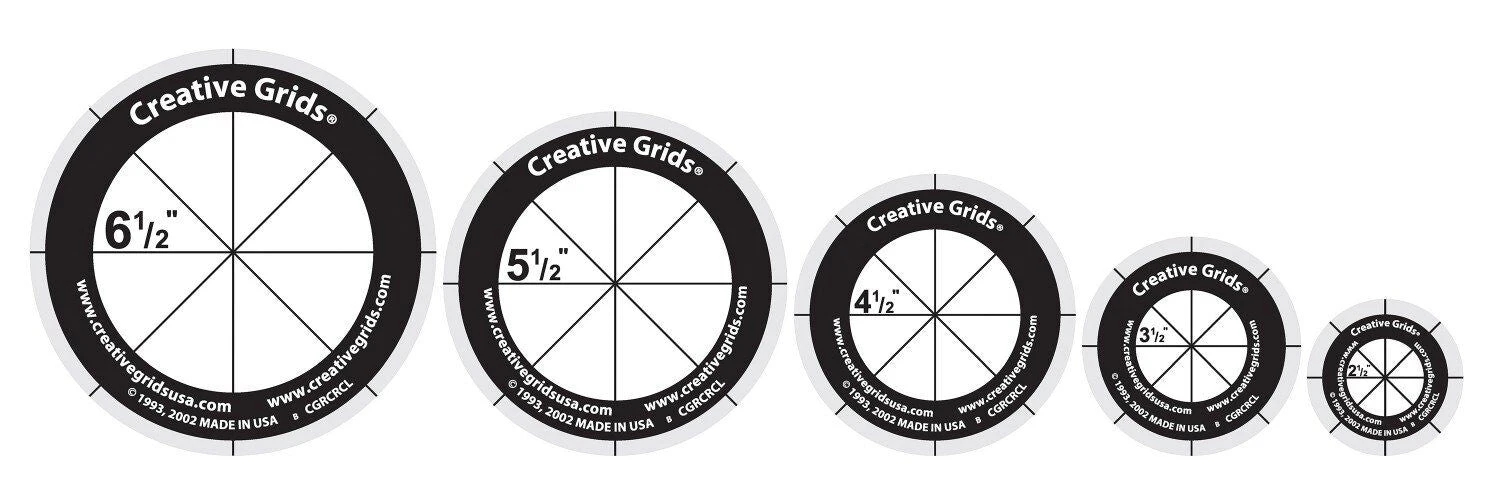 Creative Grids Quilt Ruler Circles, Set Of 5 3 Creative Grids Quilt Ruler Circles, Set Of 5