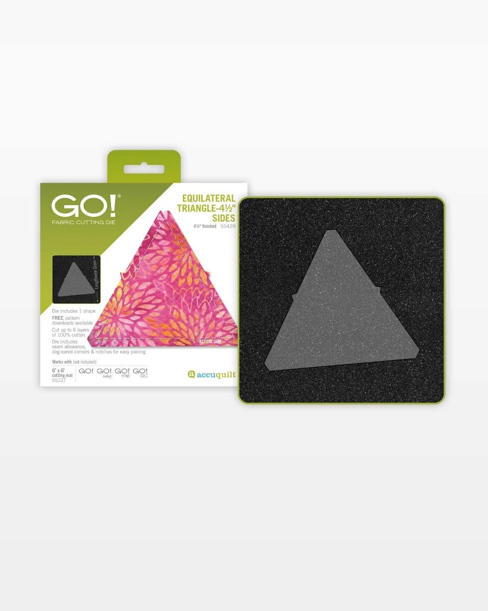 GO! Equilateral Triangle-4 1/2" Sides (4 1/4" Finished) Die 3 GO! Equilateral Triangle-4 1/2" Sides (4 1/4" Finished) Die