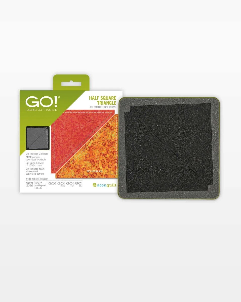 GO! Half Square Triangle-4 1/2" Finished Square Die 3 GO! Half Square Triangle-4 1/2" Finished Square Die
