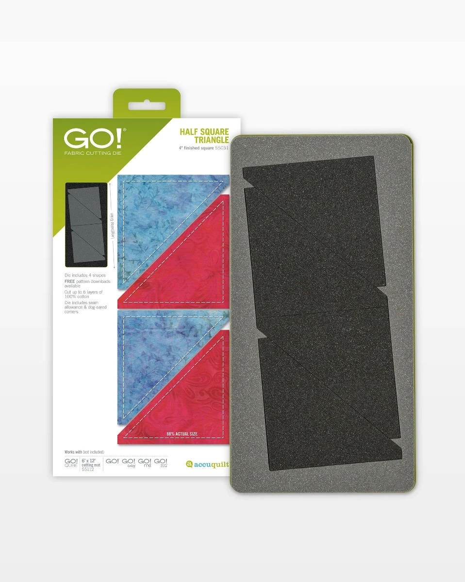 GO! Half Square Triangle-4" Finished Square 3 GO! Half Square Triangle-4" Finished Square