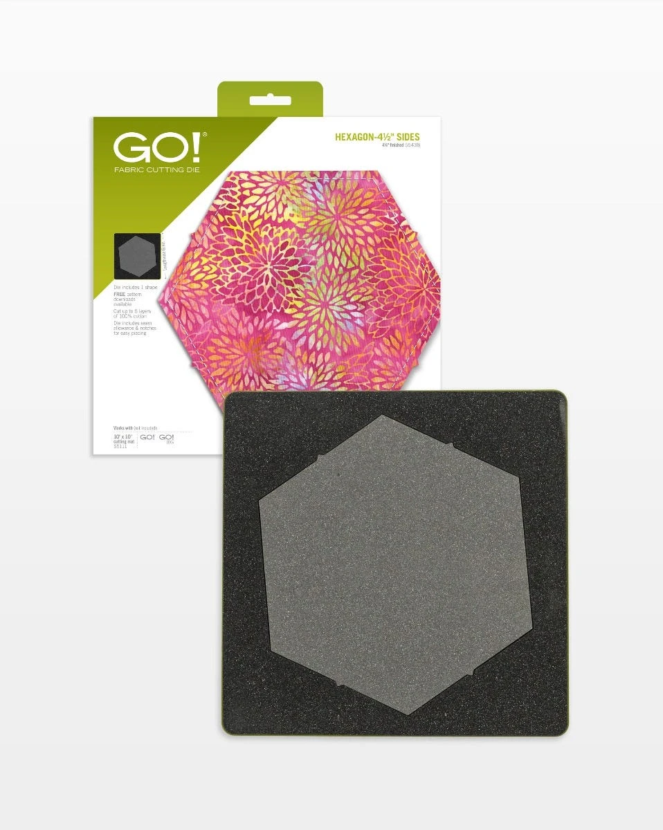 GO! Hexagon-4 1/2" Sides (4 1/4" Finished) Die 3 GO! Hexagon-4 1/2" Sides (4 1/4" Finished) Die