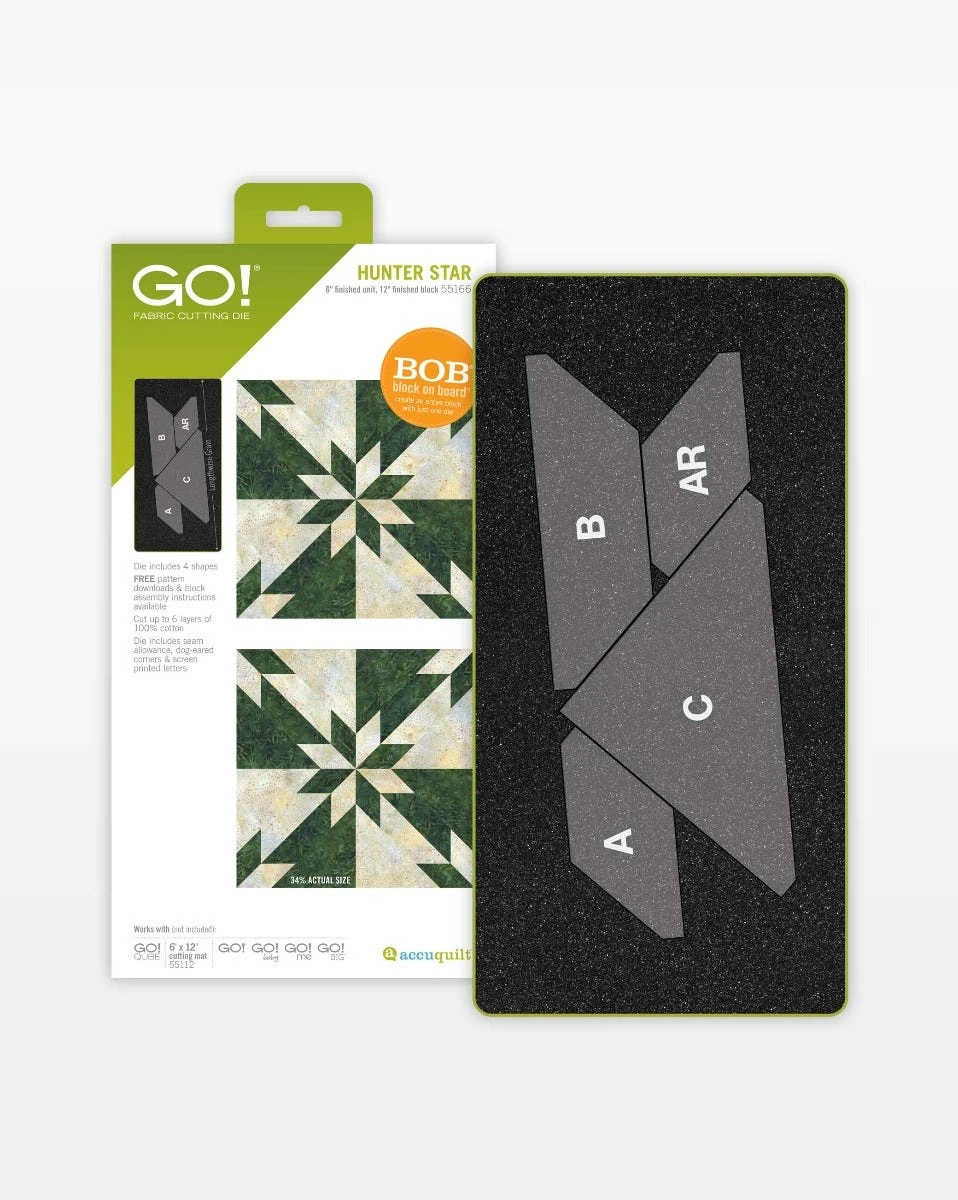 GO! Hunter Star-6" Finished (Makes 12" Finished Blocks) Die 3 GO! Hunter Star-6" Finished (Makes 12" Finished Blocks) Die
