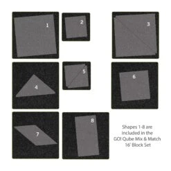 GO! Qube Mix & Match 16" Block 13 GO! Qube Mix & Match 16" Block -Sewing Supplies Store go qube mix match 16 block sewing accessories notions 1756947