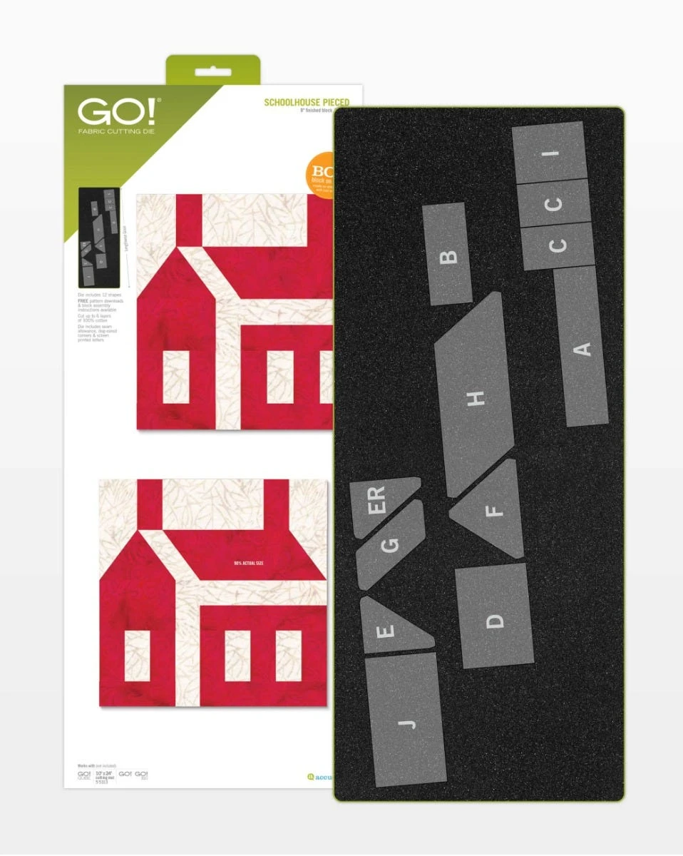 GO! Schoolhouse-Pieced-9" Finished Die 3 GO! Schoolhouse-Pieced-9" Finished Die