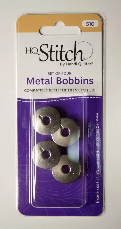 Handi Quilter Metal Bobbins, Set Of 4 (HQ Stitch 510) 4 Handi Quilter Metal Bobbins, Set Of 4 (HQ Stitch 510) - Image 2