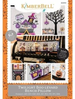 Kimberbell Twilight Boo-Levard (Hoop Size 5x7 Or Larger) Bench Pillow, Machine Embroidery Pattern CD