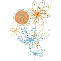 OESD Doodle Flower Glitz Embroidery Collection - USB -Sewing Supplies Store oesd doodle flower glitz embroidery collection usb sewing accessories notions 984606