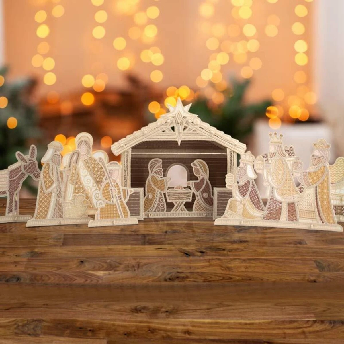 OESD Free Standing Lace Nativity Scene 3 OESD Free Standing Lace Nativity Scene