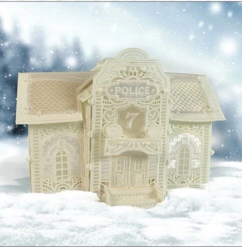 OESD Freestanding Winter Village Police Station USB 3 OESD Freestanding Winter Village Police Station USB