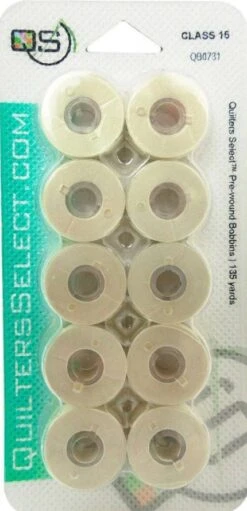 Quilters Select Prewound Bobbins- Class 15 28 Quilters Select Prewound Bobbins- Class 15 -Sewing Supplies Store quilters select prewound bobbins class 15 sewing accessories notions 176007