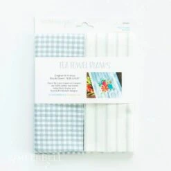 Towel KB Grey Gingham/Stripe 2pk