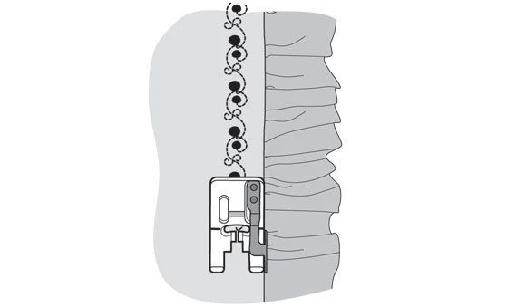 Viking Clear Edge Stitching Foot B 4 Viking Clear Edge Stitching Foot B - Image 2